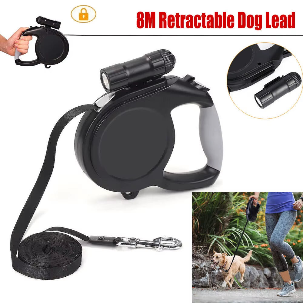 Ultimate Heavy Duty Retractable Pet Leash for Big Dogs - 8M, 50KG Durable Nylon Design