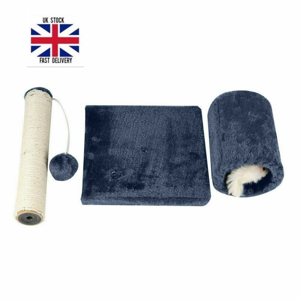 Ultimate Cat Playground: Sisal Scratch Post with Tunnel & Mouse Toy for Endless Fun!