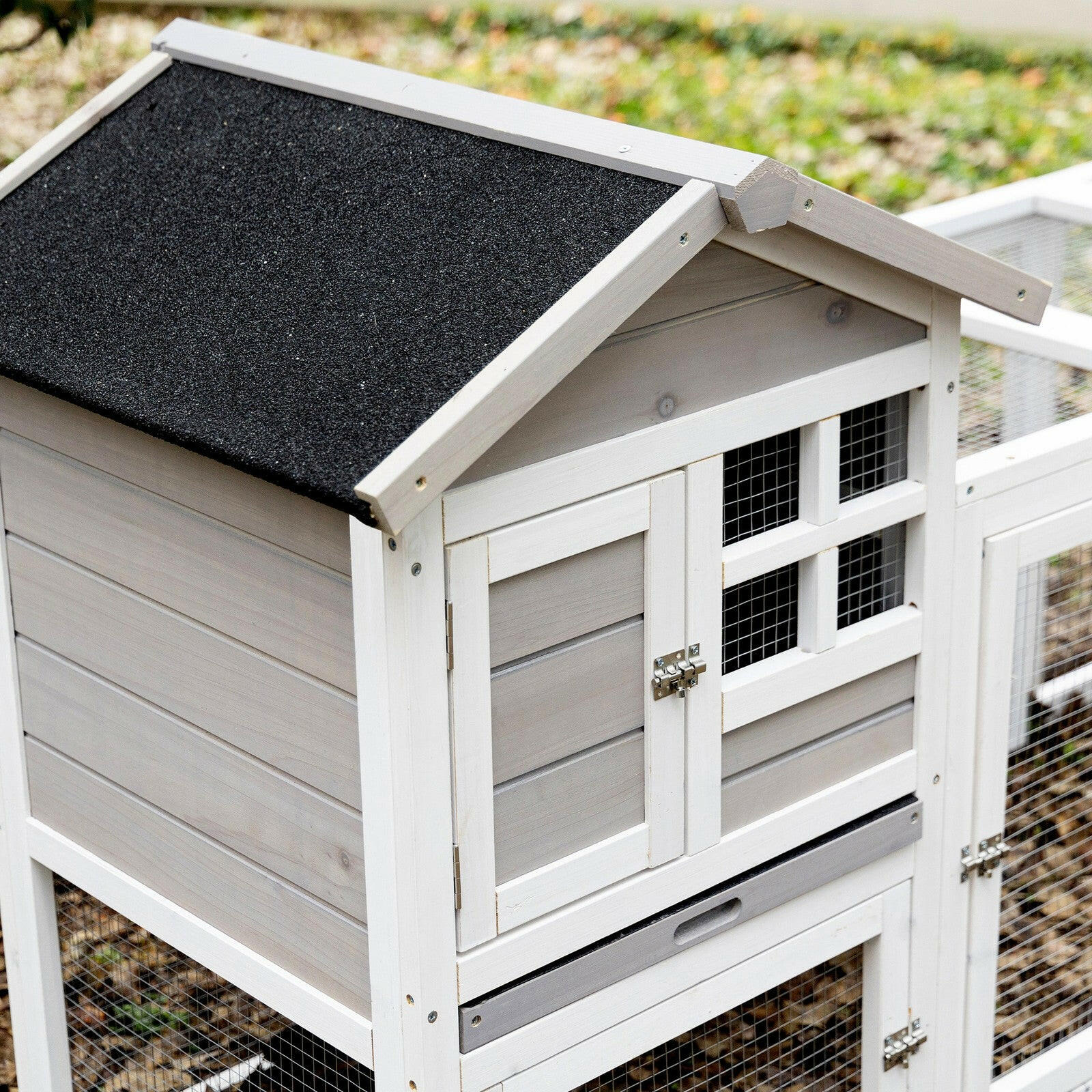 Premium Luxury 2-in-1 Wooden Rabbit Hutch with Run – Weatherproof Outdoor