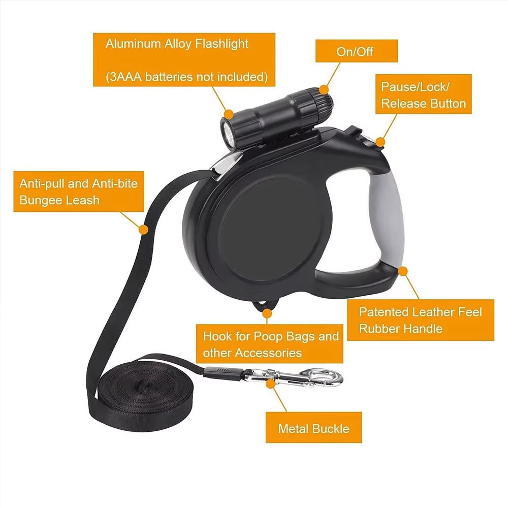 Ultimate Heavy Duty Retractable Pet Leash for Big Dogs - 8M, 50KG Durable Nylon Design