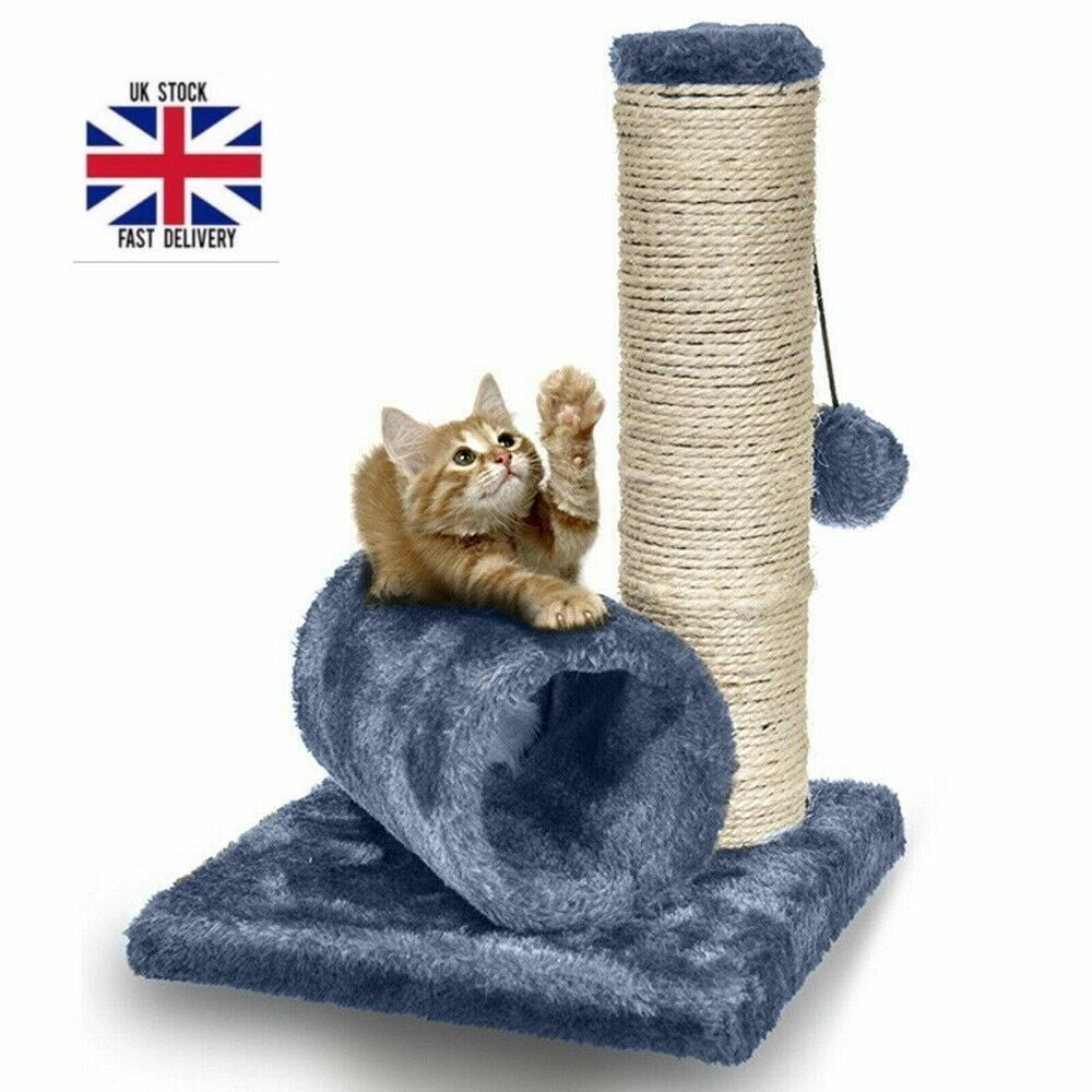 Ultimate Cat Playground: Sisal Scratch Post with Tunnel & Mouse Toy for Endless Fun!