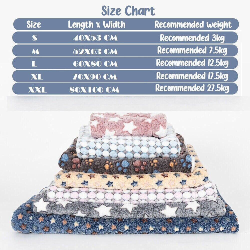 Cozy Thermal Fleece Pet Blanket - Soft & Warm Bed for Cats and Dogs