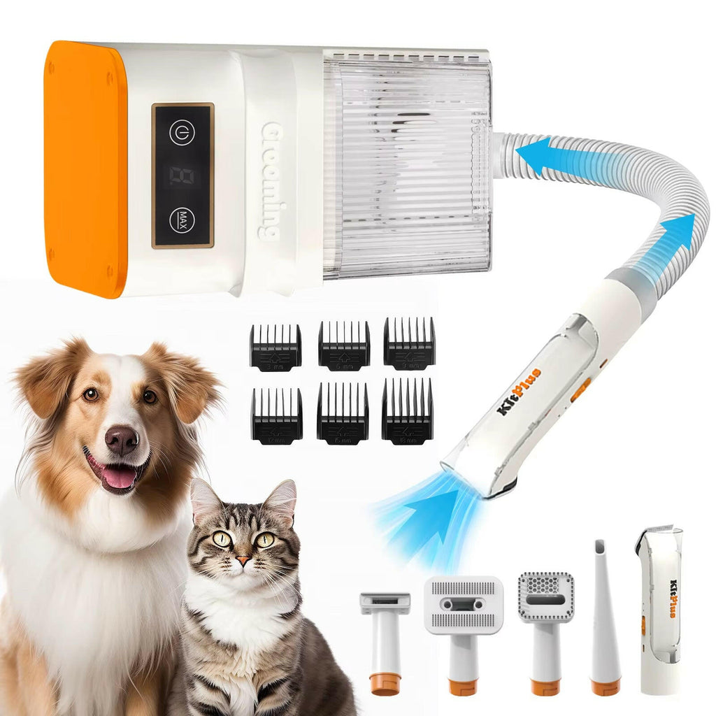 5-in-1 Dog Grooming Vacuum Kit with Adjustable Suction – Quiet Pet...