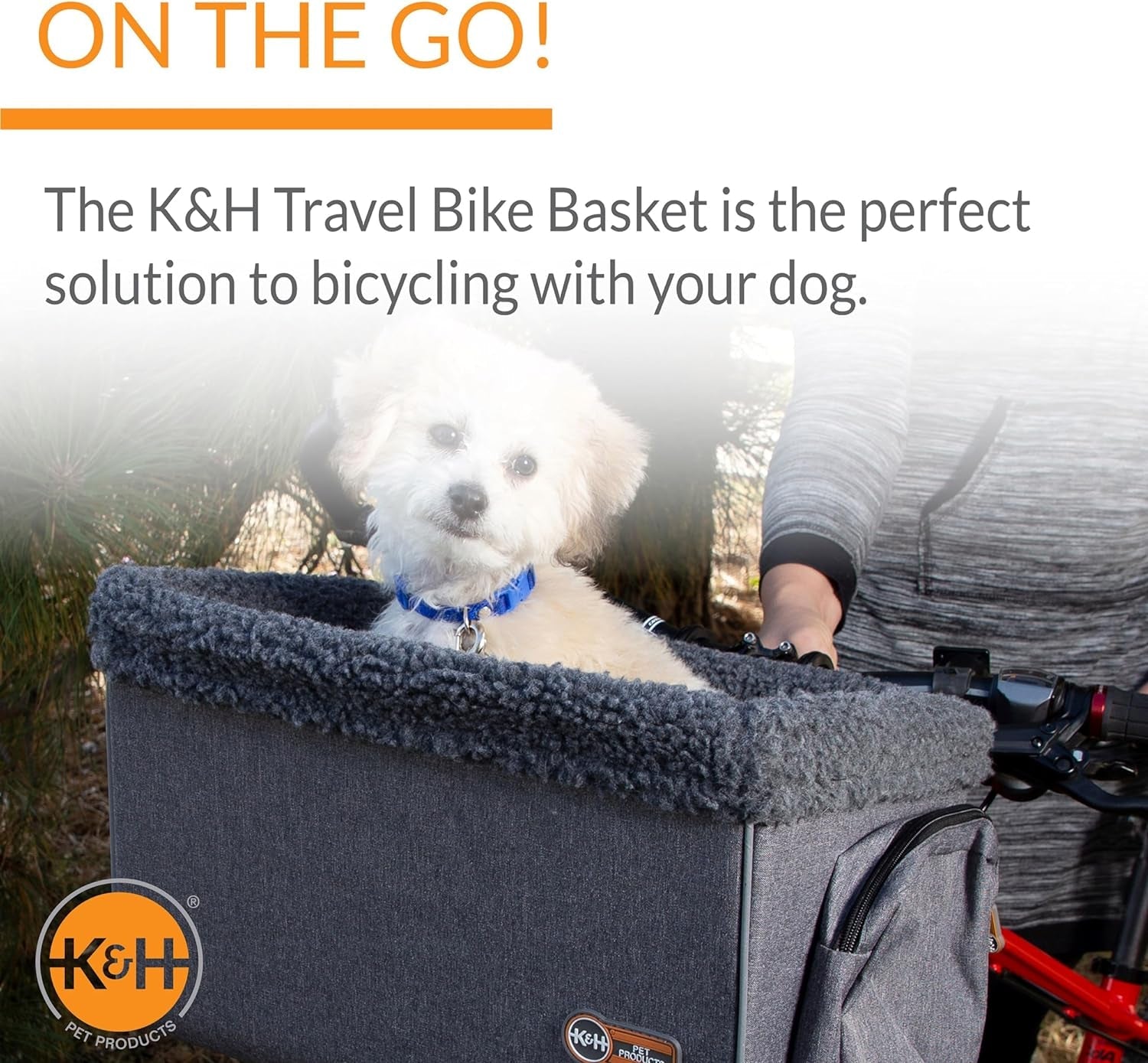 Stylish Universal Pet Carrier for Bicycle Adventures - Spacious Gray Basket for Dogs & Cats (12" x 16" x 10")
