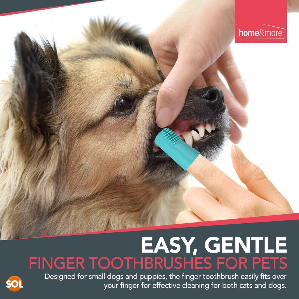 Double-Ended Dog Toothbrush Finger for Gentle Pet Dental Care - Soft Brush for Cats and Dogs