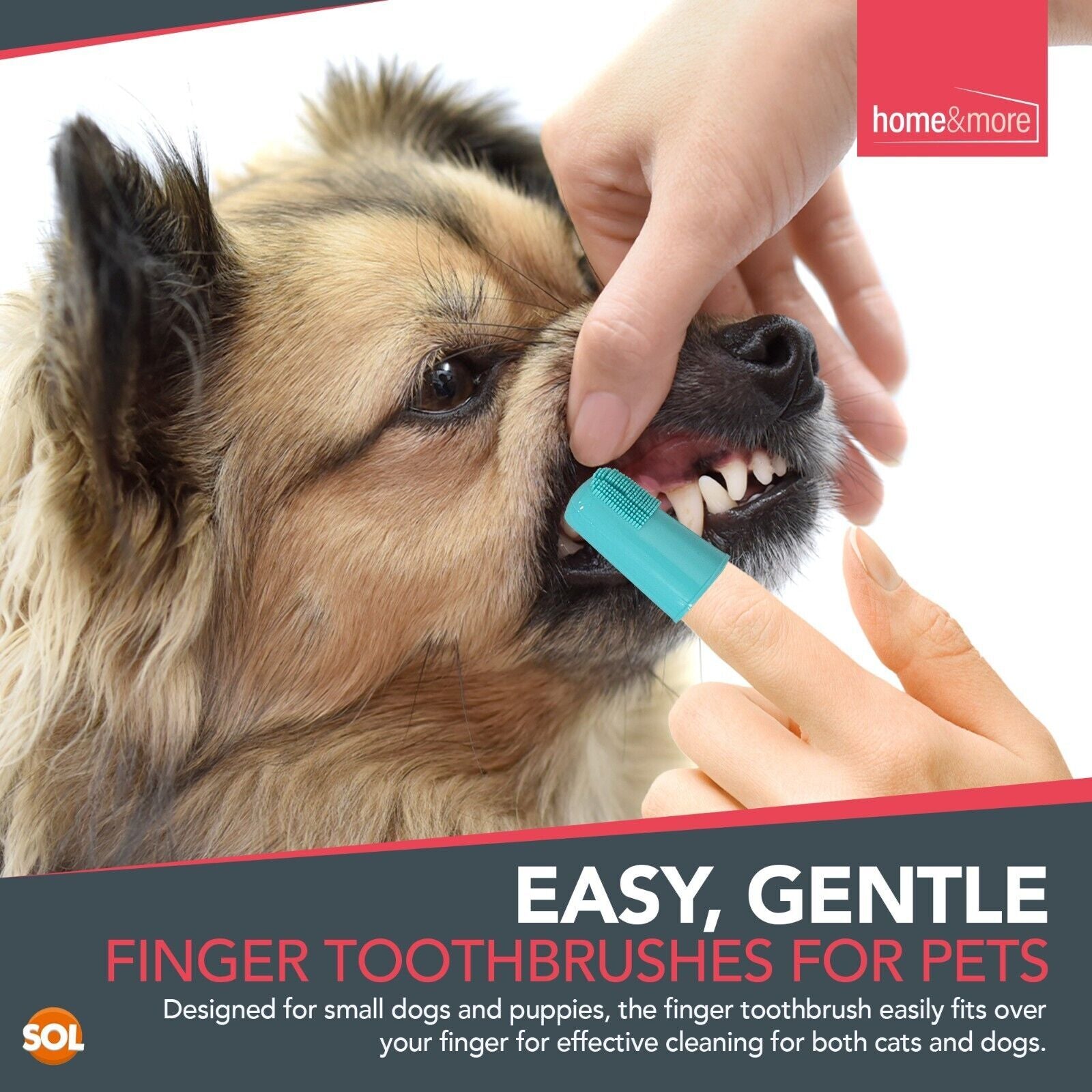 Double-Ended Dog Toothbrush Finger for Gentle Pet Dental Care - Soft Brush for Cats and Dogs