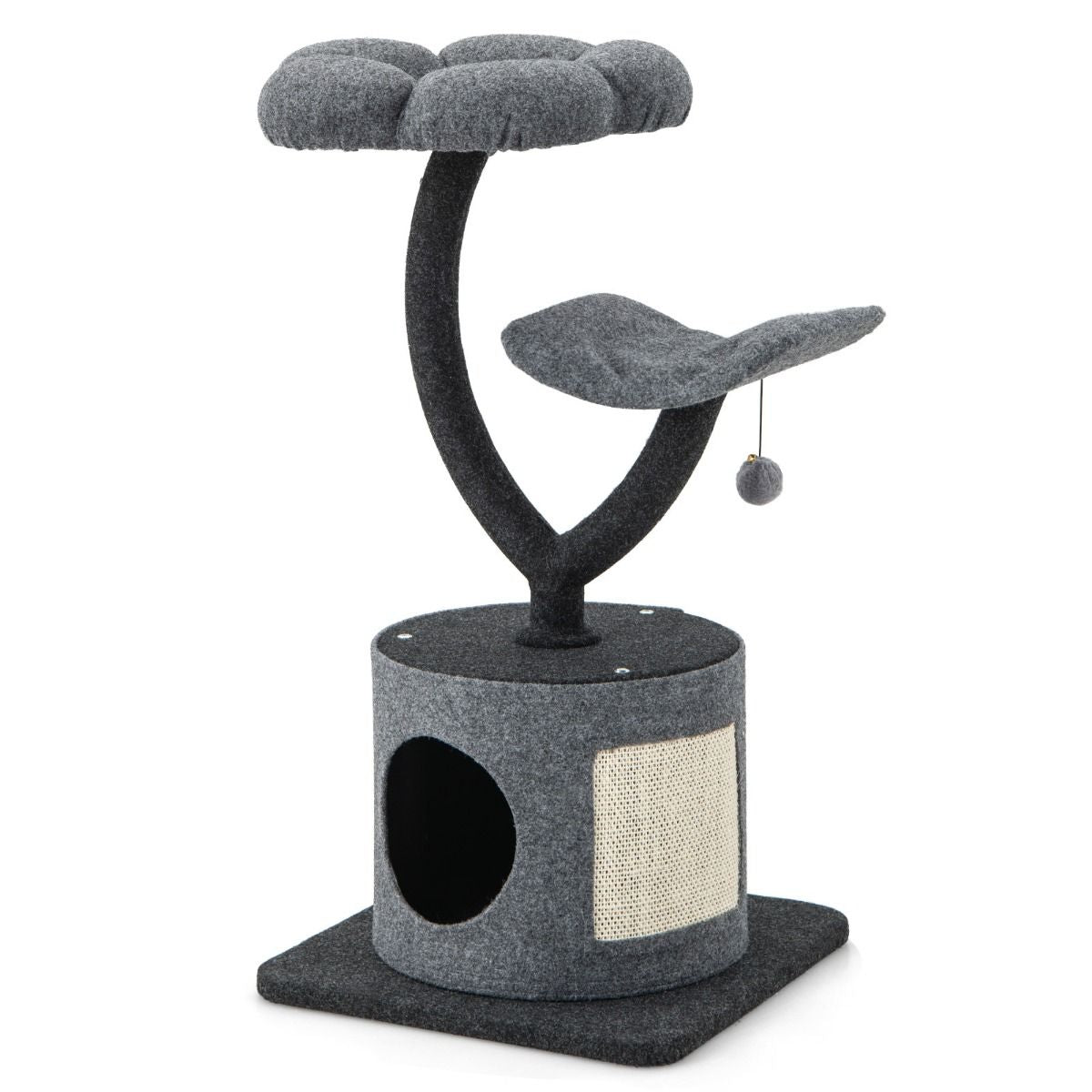 Deluxe 3-Tier Cat Tower with Sisal Scratching Board – Perfect for Indoor Cats!